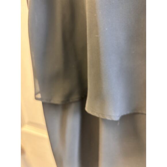 mossimo stretch black ruffle sleeveless tank top large - Picture 3 of 6